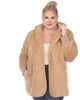 Plush Hooded Cardigan with Pockets - thumbnail