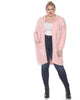 Hooded Open Front Sherpa Coat - thumbnail