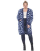 Leopard Print Open Front Sherpa Coat - thumbnail