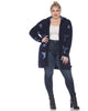 Hooded Open Front Sherpa Coat - thumbnail