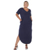 Short Sleeve V-neck Maxi Dress - thumbnail