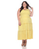 Scoop Neck Tiered Midi Dress - thumbnail