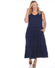 Scoop Neck Tiered Midi Dress - thumbnail