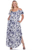 Cold Shoulder Tie-Dye Maxi Dress - thumbnail