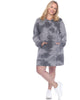 Hoodie Tie Dye Sweatshirt Dress - thumbnail