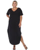 Short Sleeve V-neck Maxi Dress - thumbnail