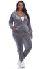 2 Piece Velour Track Suit - thumbnail