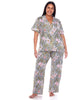 Short Sleeve & Pants Tropical Pajama Set - thumbnail