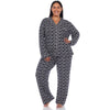 Long Sleeve Heart Print Pajama Set - thumbnail