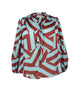 Rosen Tie Neck Ruched Shoulder Blouse - thumbnail