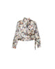 Donna Shawl Collar Faux Wrap Blouse - thumbnail