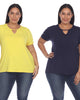 Essential 2 Pack Light Keyhole Neck Top - thumbnail
