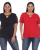 Essential 2 Pack Keyhole Neck Top - thumbnail