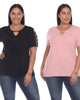 Essential 2 Pack Keyhole Neck Top - thumbnail