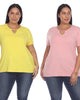 Essential 2 Pack Light Keyhole Neck Top - thumbnail