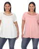 Essential 2 Pack White Crisscross Top - thumbnail