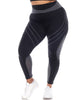High-Waist Reflective Piping Fitness Leggings - thumbnail