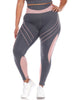 High-Waist Reflective Piping Fitness Leggings - thumbnail