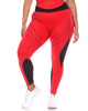 High-Waist Reflective Piping Fitness Leggings - thumbnail