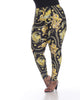 Printed Black Gold Leggings - thumbnail