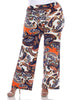 Navy Orange Paisley Palazzo Pants - thumbnail