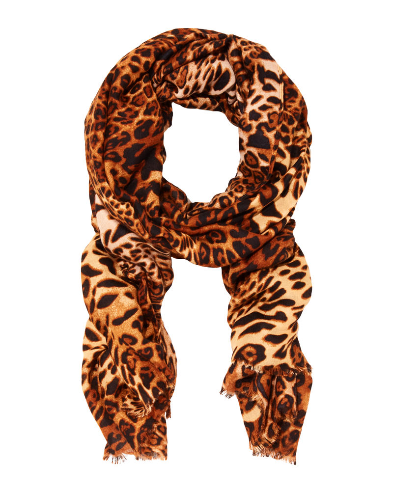 Dacia Animal Print Scarf | Brown