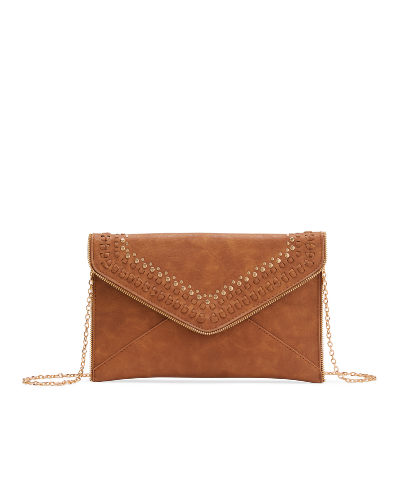 Provo River Clutch | Tan / Gold
