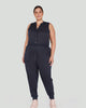 Vanessa Button Front Knit Jumpsuit - thumbnail