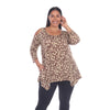 Leopard Cold Shoulder Tunic Top - thumbnail