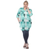 Plaid Button Down Tunic Shirt - thumbnail