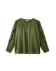 Dharma Long Ruffle Sleeve Blouse with Keyhole - thumbnail
