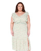 Lydia Tie Back Ruffled Midi Dress - thumbnail