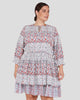 Kelly Smocked Tiered Satin Mini Dress - thumbnail