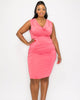 Kim Cowl Neck Midi Dress - thumbnail