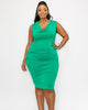 Kim Cowl Neck Midi Dress - thumbnail