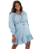 Belted Denim Dress - thumbnail