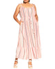 River Striped Tea Party Maxi Dress - thumbnail