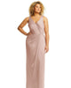 Faux Wrap Whisper Satin Maxi Dress with Draped Tulip Skirt - thumbnail