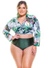 Long-Sleeve Top With Front Tie - thumbnail