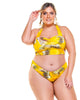 High-Cut Bikini Bottom In Yellow Buriti Print - thumbnail