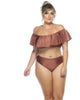Ruffled Off Shoulder Bikini Top - thumbnail
