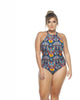 Swimsuit With Choker And Padded Cups - thumbnail