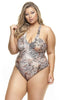V-Neck Swimsuit With Double Straps - thumbnail