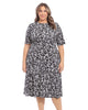Floral inset waist midi dress - thumbnail