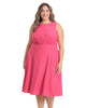 Eyelet sleeveless inset waist midi dress - thumbnail