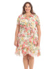 Floral ruffle faux wrap dress - thumbnail
