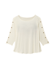 Ione Button Sleeve Top - thumbnail