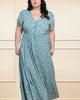Flora Maxi Dress Ditsy Print Green - thumbnail