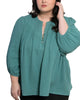Hilone Blouse Cotton Gauze Lantern Sleeves - thumbnail