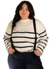 Georgia Sailor Striped Sweater Shoulder Buttons - thumbnail